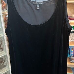 Eileen Fisher Black Velvet Sleeveless Top